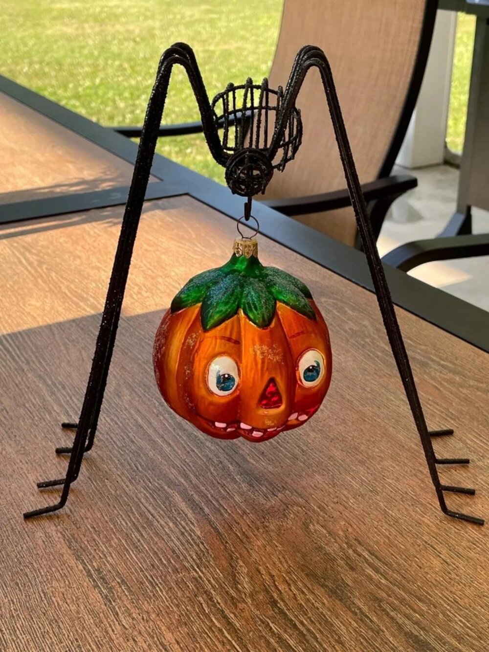 Vintage Christopher Radko Jolly Jack Ornament AND Metal Spider Hanger